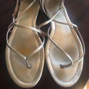 J. Crew gold strapped sandals